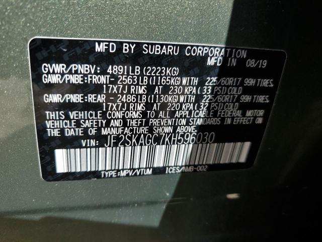 Photo 12 VIN: JF2SKAGC7KH596030 - SUBARU FORESTER P 