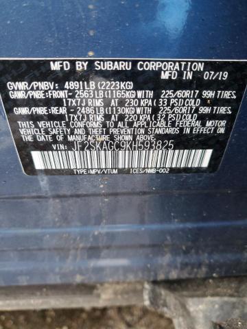 Photo 12 VIN: JF2SKAGC9KH593825 - SUBARU FORESTER P 