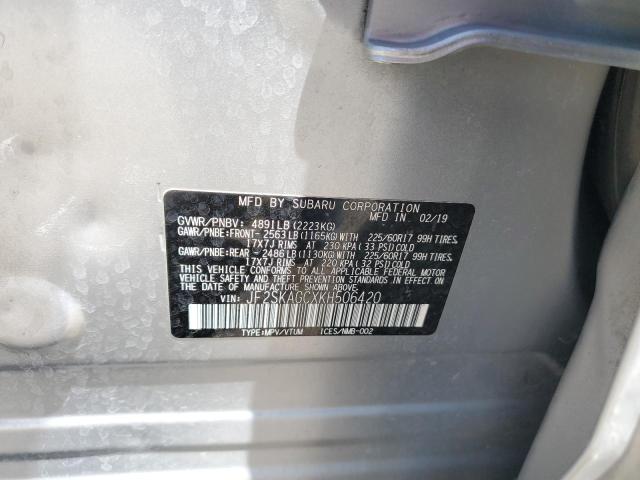 Photo 11 VIN: JF2SKAGCXKH506420 - SUBARU FORESTER P 