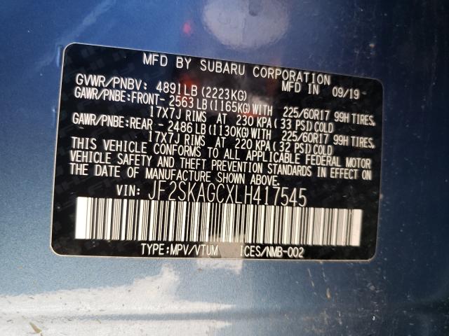 Photo 9 VIN: JF2SKAGCXLH417545 - SUBARU FORESTER P 