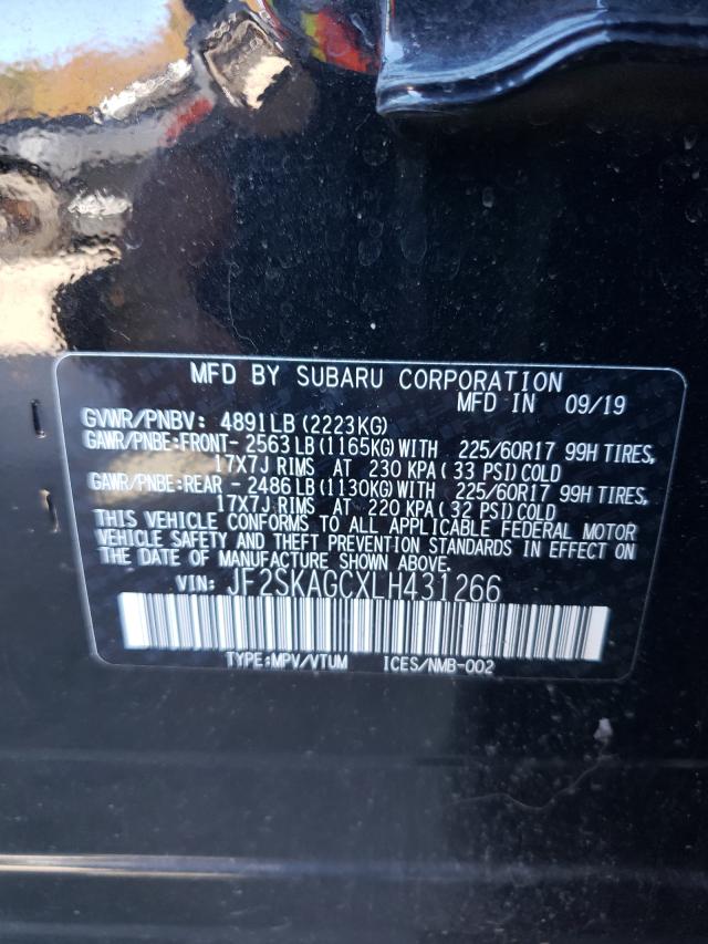 Photo 9 VIN: JF2SKAGCXLH431266 - SUBARU FORESTER P 