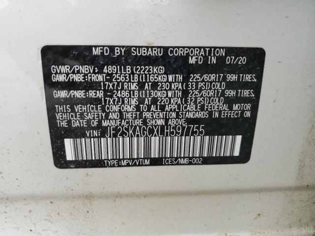 Photo 12 VIN: JF2SKAGCXLH597755 - SUBARU FORESTER P 