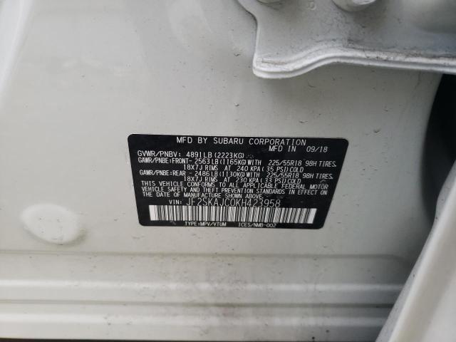 Photo 11 VIN: JF2SKAJC0KH423958 - SUBARU FORESTER S 