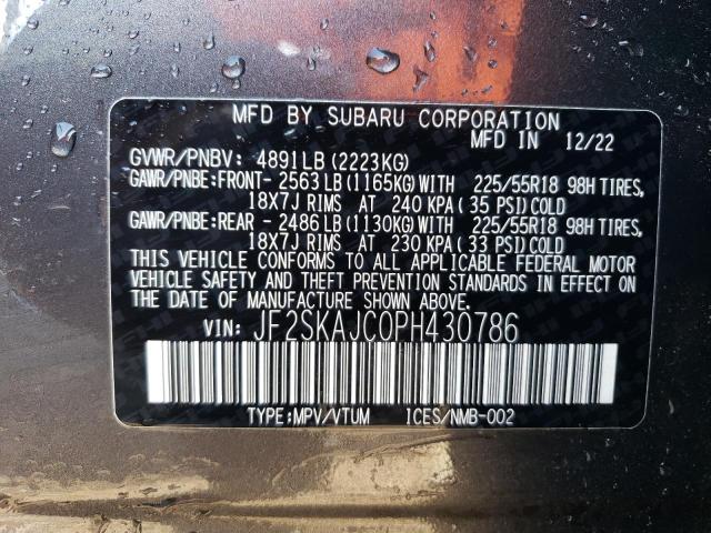 Photo 13 VIN: JF2SKAJC0PH430786 - SUBARU FORESTER S 