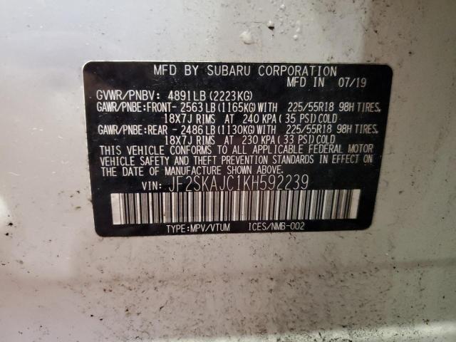 Photo 13 VIN: JF2SKAJC1KH592239 - SUBARU FORESTER 