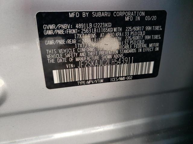 Photo 12 VIN: JF2SKAJC2LH543911 - SUBARU FORESTER P 