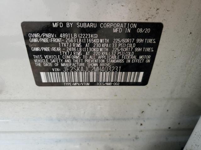 Photo 13 VIN: JF2SKAJC2MH403231 - SUBARU FORESTER P 