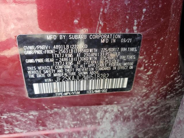 Photo 13 VIN: JF2SKAJC2MH518282 - SUBARU FORESTER P 