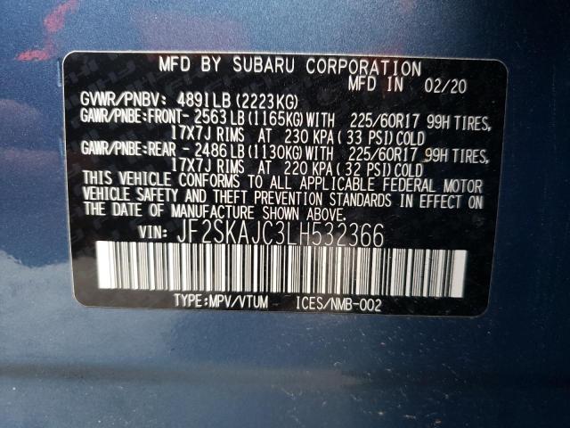 Photo 12 VIN: JF2SKAJC3LH532366 - SUBARU FORESTER 