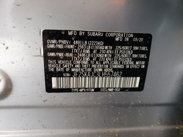 Photo 9 VIN: JF2SKAJC3LH557462 - SUBARU FORESTER P 