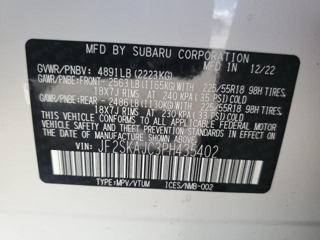 Photo 12 VIN: JF2SKAJC3PH435402 - SUBARU FORESTER 