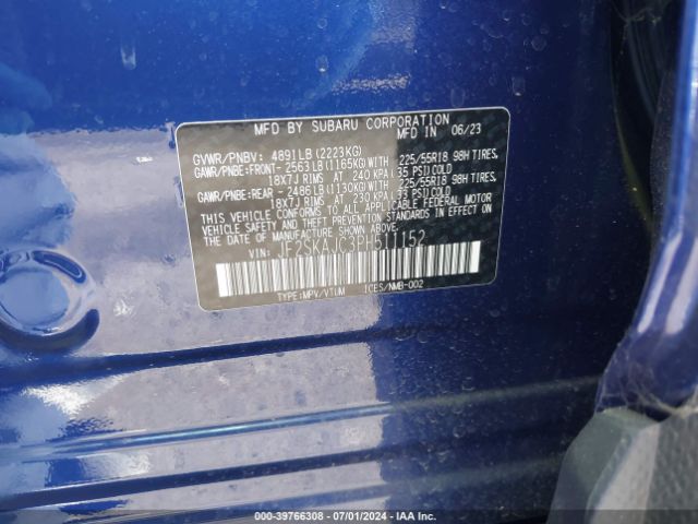 Photo 8 VIN: JF2SKAJC3PH511152 - SUBARU FORESTER 