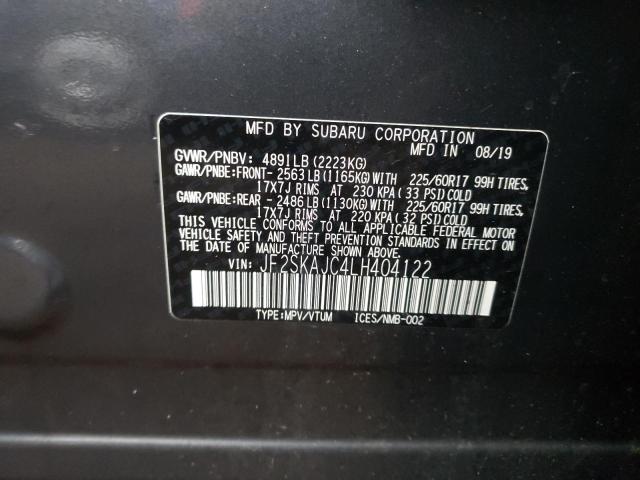 Photo 9 VIN: JF2SKAJC4LH404122 - SUBARU FORESTER P 