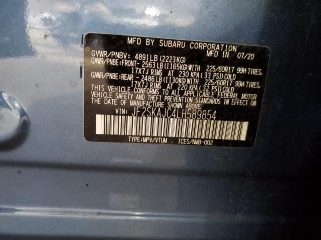 Photo 11 VIN: JF2SKAJC4LH589854 - SUBARU FORESTER 