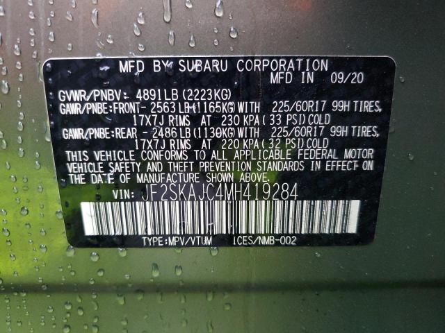 Photo 12 VIN: JF2SKAJC4MH419284 - SUBARU FORESTER 