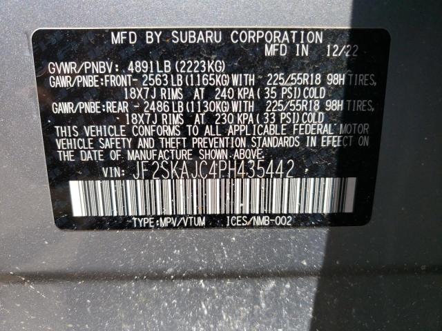 Photo 12 VIN: JF2SKAJC4PH435442 - SUBARU FORESTER 