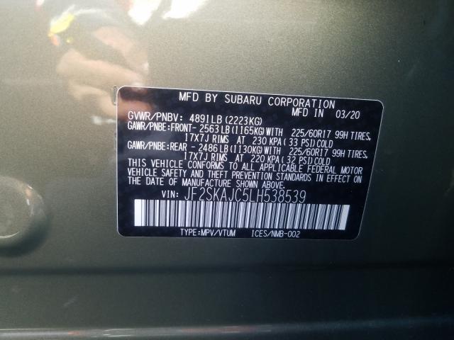 Photo 9 VIN: JF2SKAJC5LH538539 - SUBARU FORESTER 