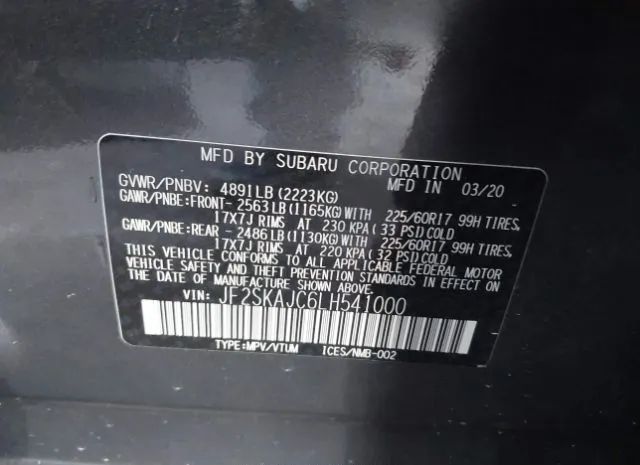 Photo 8 VIN: JF2SKAJC6LH541000 - SUBARU FORESTER 