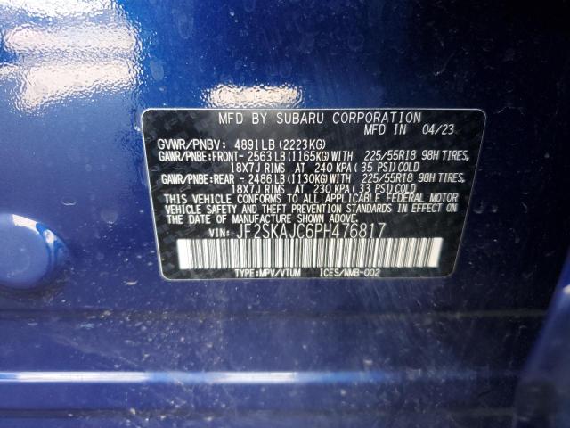 Photo 11 VIN: JF2SKAJC6PH476817 - SUBARU FORESTER S 