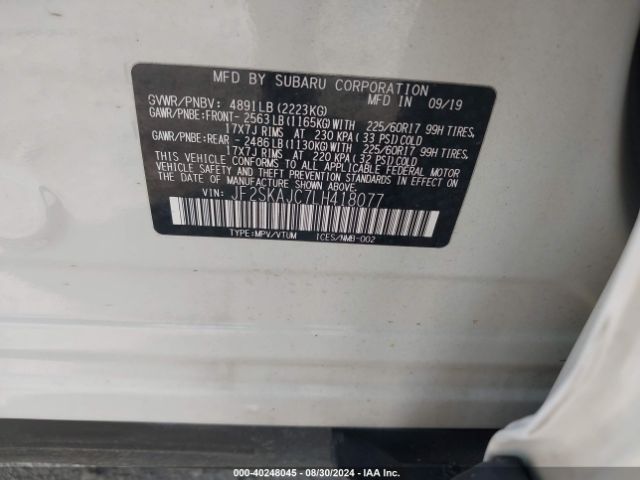 Photo 8 VIN: JF2SKAJC7LH418077 - SUBARU FORESTER 