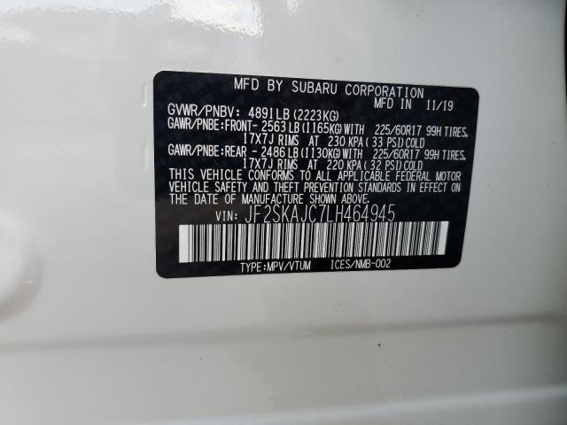 Photo 12 VIN: JF2SKAJC7LH464945 - SUBARU FORESTER 