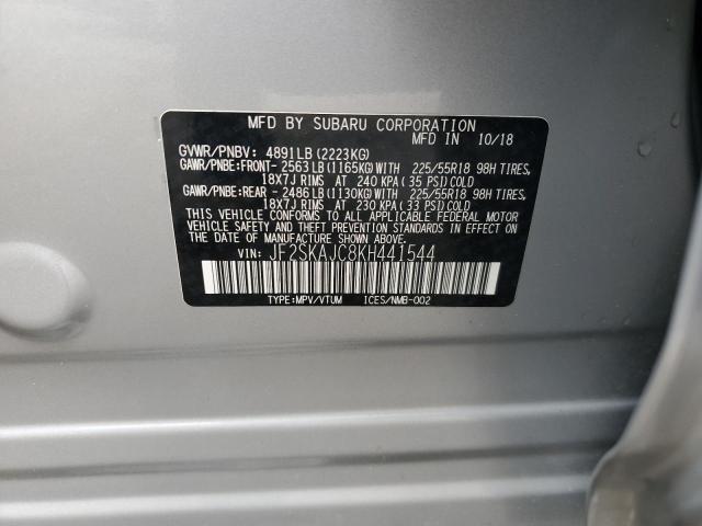 Photo 13 VIN: JF2SKAJC8KH441544 - SUBARU FORESTER S 