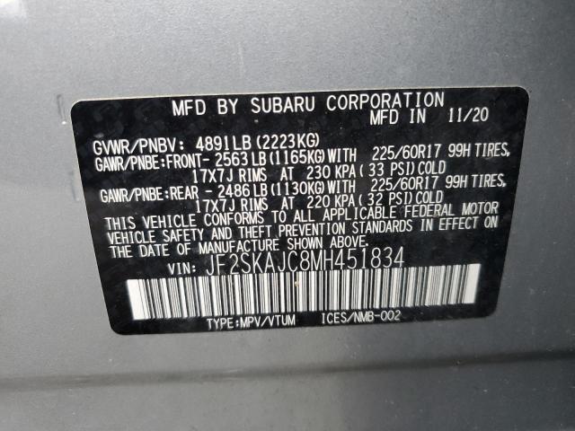 Photo 13 VIN: JF2SKAJC8MH451834 - SUBARU FORESTER 