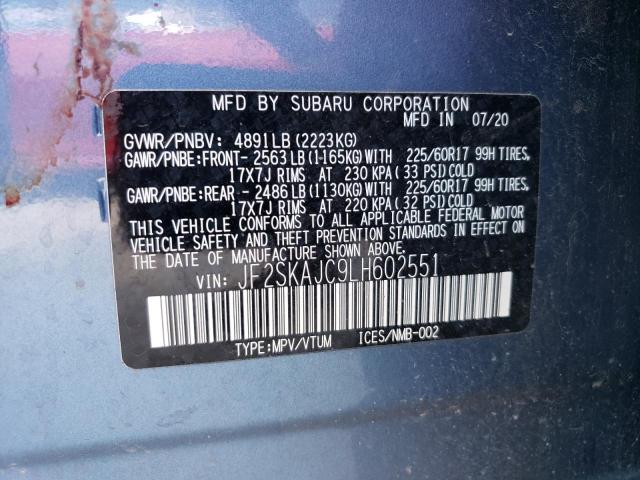 Photo 12 VIN: JF2SKAJC9LH602551 - SUBARU FORESTER 