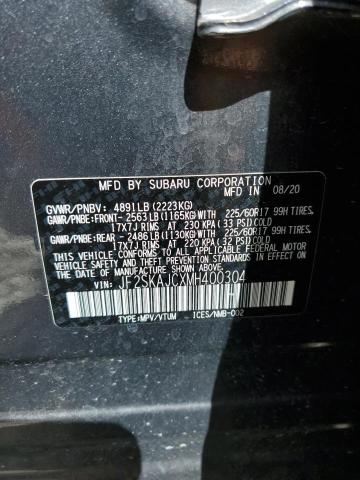 Photo 12 VIN: JF2SKAJCXMH400304 - SUBARU FORESTER 