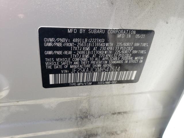 Photo 12 VIN: JF2SKAJCXMH547514 - SUBARU FORESTER 