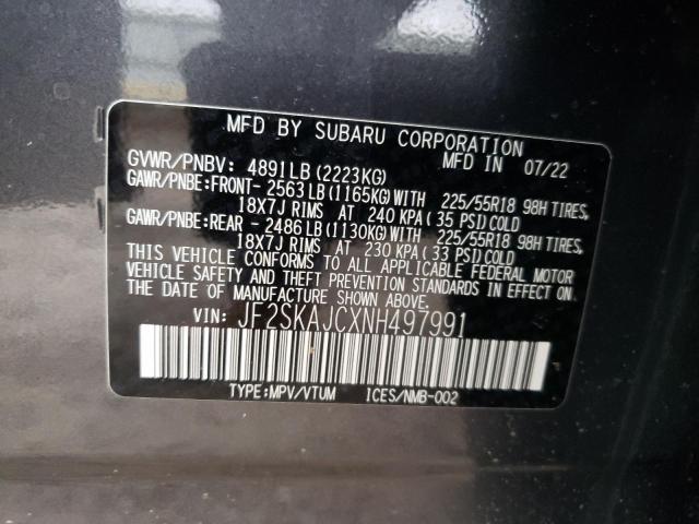 Photo 12 VIN: JF2SKAJCXNH497991 - SUBARU FORESTER S 