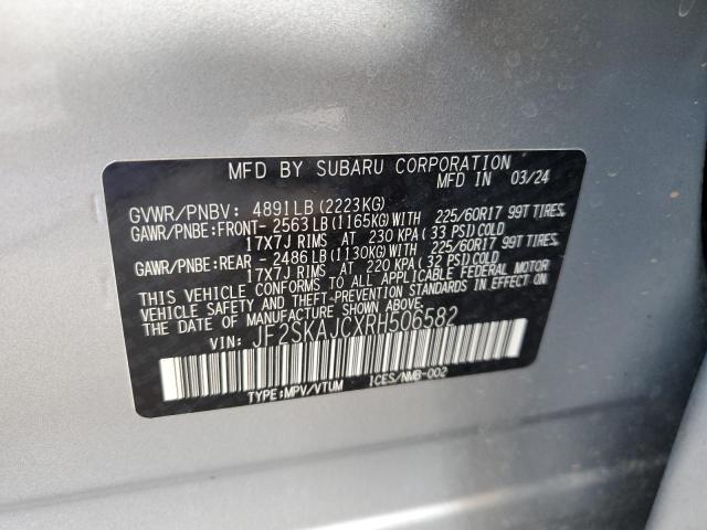 Photo 12 VIN: JF2SKAJCXRH506582 - SUBARU FORESTER W 