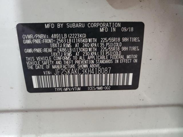 Photo 13 VIN: JF2SKAKC3KH418087 - SUBARU FORESTER 