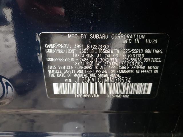 Photo 9 VIN: JF2SKALC1MH438534 - SUBARU FORESTER S 