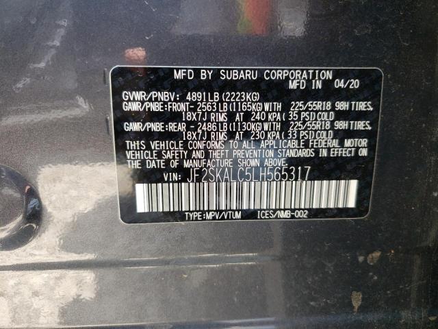 Photo 12 VIN: JF2SKALC5LH565317 - SUBARU FORESTER S 