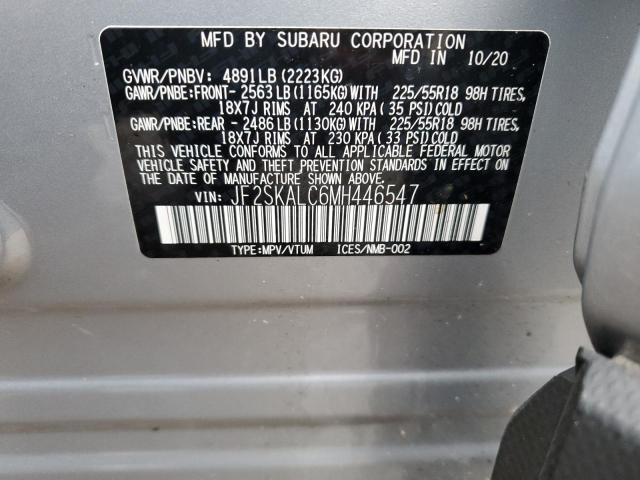 Photo 11 VIN: JF2SKALC6MH446547 - SUBARU FORESTER 