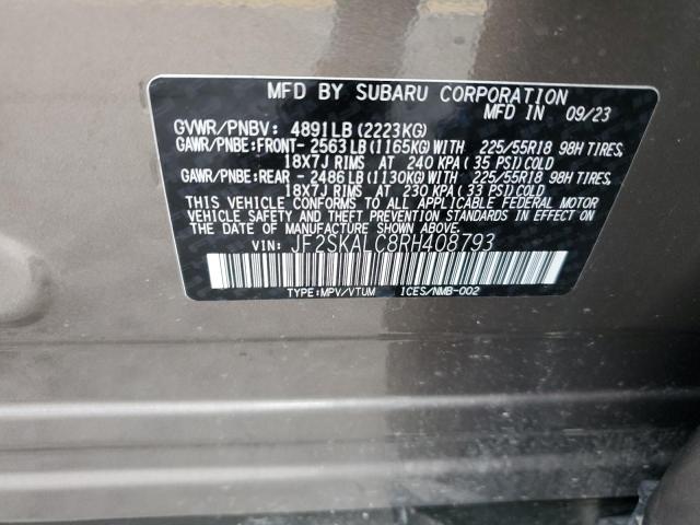 Photo 12 VIN: JF2SKALC8RH408793 - SUBARU FORESTER L 