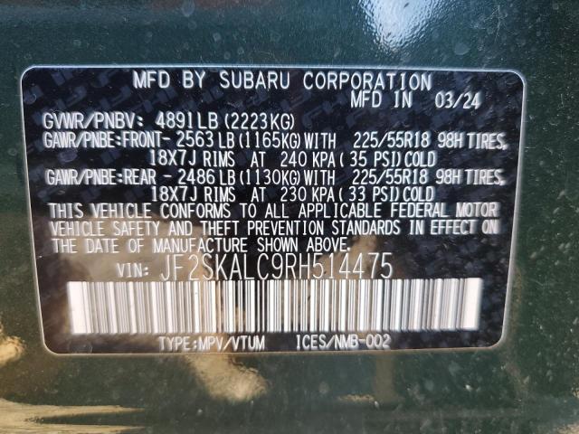 Photo 12 VIN: JF2SKALC9RH514475 - SUBARU FORESTER L 