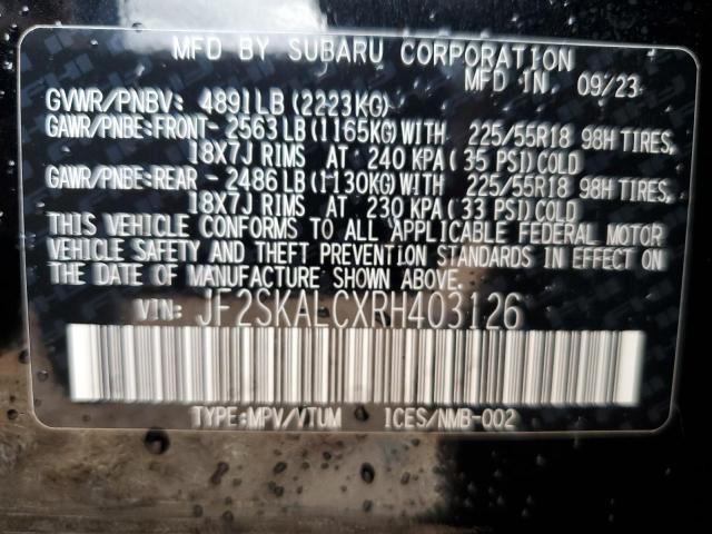 Photo 12 VIN: JF2SKALCXRH403126 - SUBARU FORESTER L 