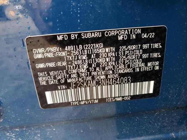 Photo 12 VIN: JF2SKAMC3NH464083 - SUBARU FORESTER 