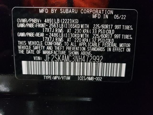 Photo 13 VIN: JF2SKAMC3NH472992 - SUBARU FORESTER W 