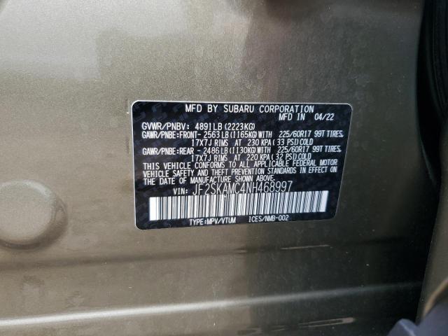 Photo 12 VIN: JF2SKAMC4NH468997 - SUBARU FORESTER W 