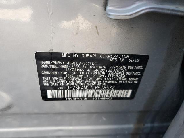 Photo 9 VIN: JF2SKAMC7LH518532 - SUBARU FORESTER S 