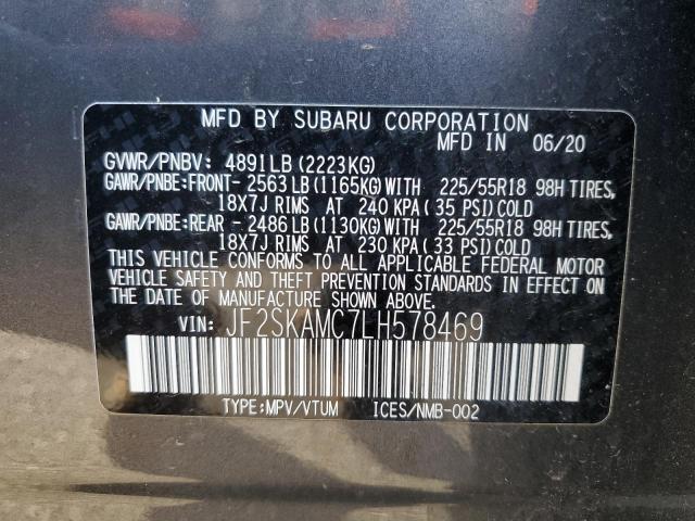 Photo 12 VIN: JF2SKAMC7LH578469 - SUBARU FORESTER S 