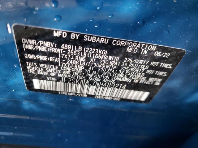 Photo 9 VIN: JF2SKAMC7NH489214 - SUBARU FORESTER W 