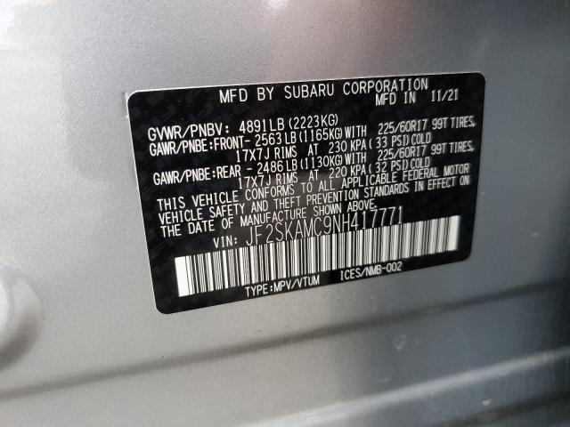 Photo 12 VIN: JF2SKAMC9NH417771 - SUBARU FORESTER W 