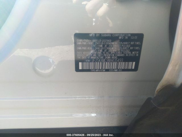 Photo 8 VIN: JF2SKAMC9NH435493 - SUBARU FORESTER 