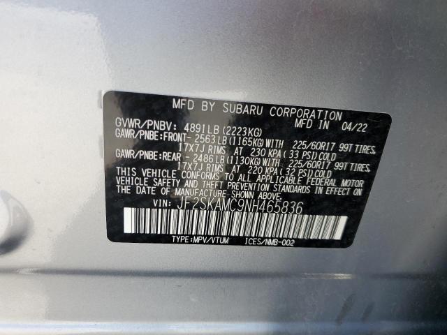 Photo 12 VIN: JF2SKAMC9NH465836 - SUBARU FORESTER W 