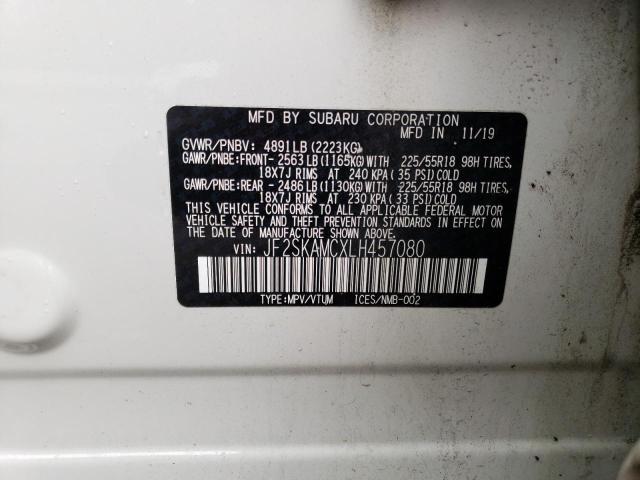 Photo 12 VIN: JF2SKAMCXLH457080 - SUBARU FORESTER 