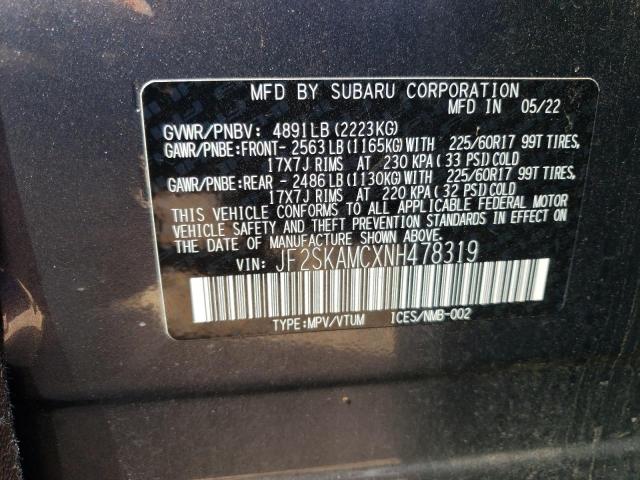 Photo 12 VIN: JF2SKAMCXNH478319 - SUBARU FORESTER 